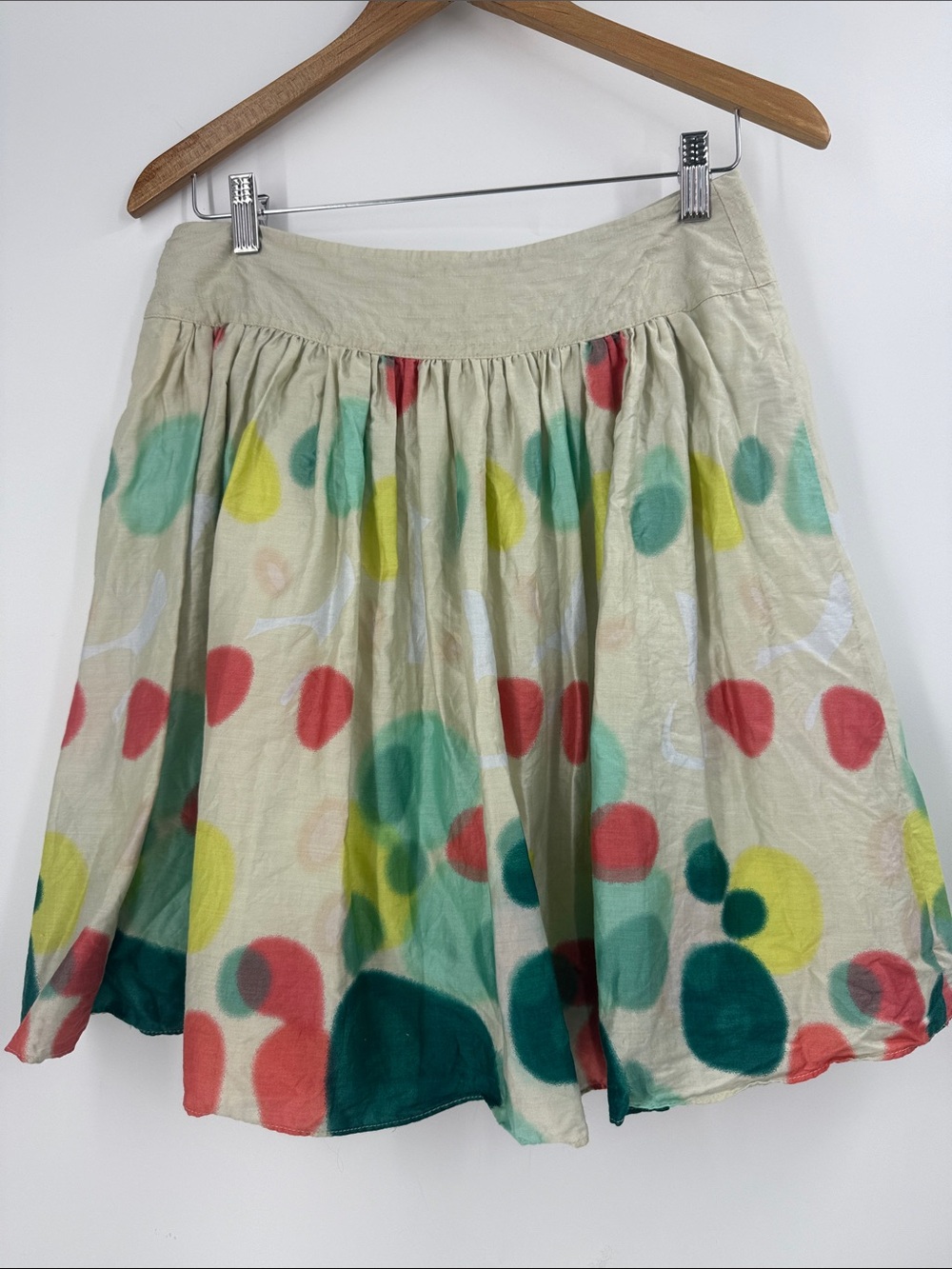 Steps everyday chic circle mini skirt watercolor Y2K multi dot design womens
